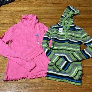 Girls size 10/12 hoodie sweater and top